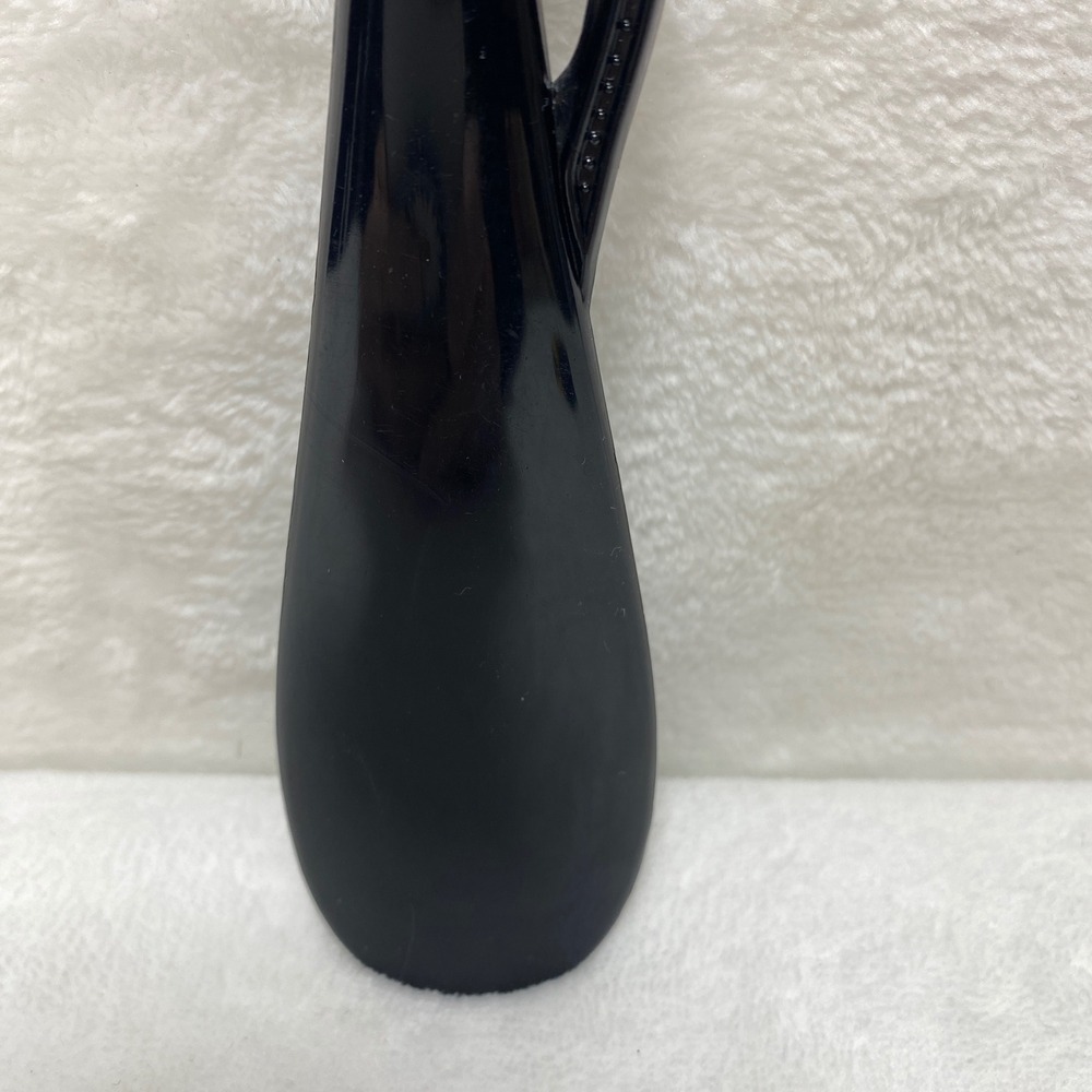 VTG Black Bakelite Lion's Head Shoe Horn Brass Ring Decorative Handle Japan - Picture 4 of 12